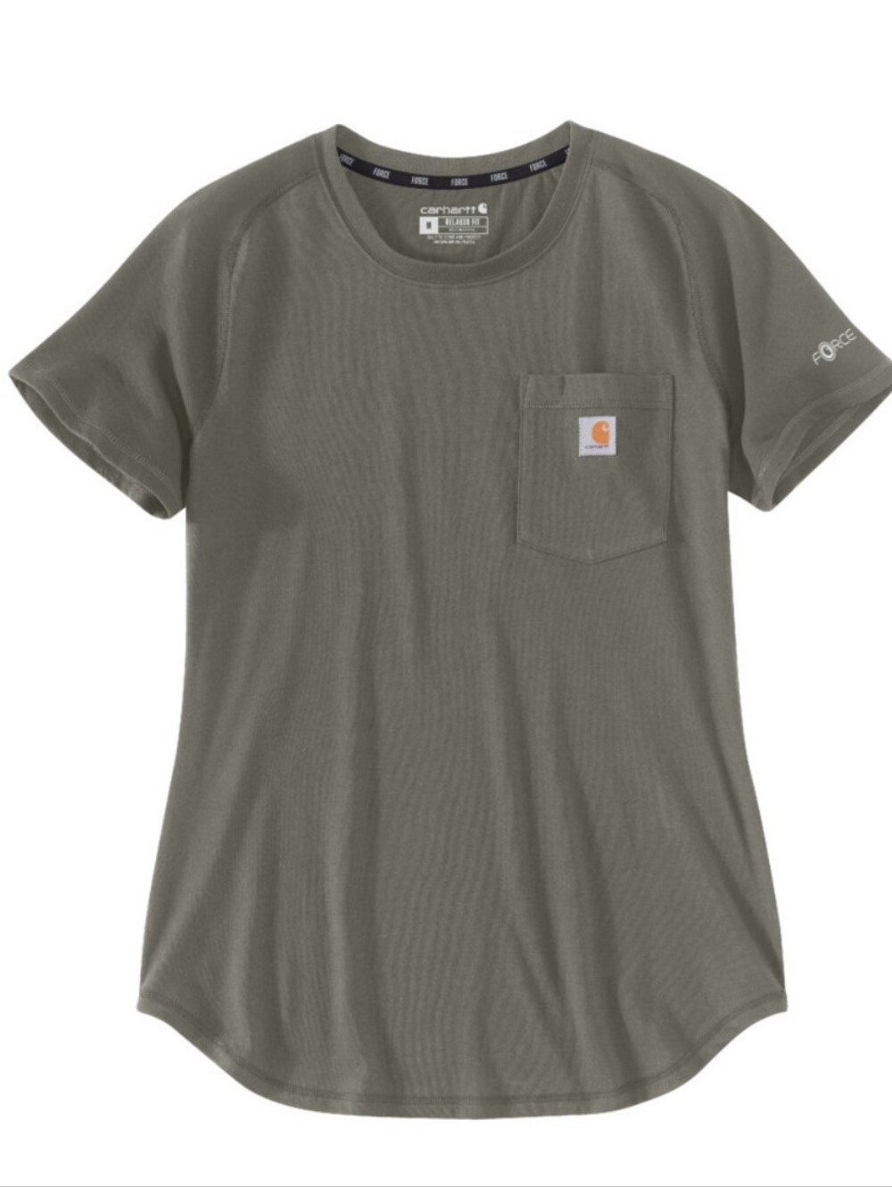 Carhartt Force Women's Short Sleeve Pocket Tee - Heather Grey